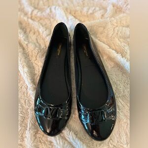 Louis Vuitton Black Patent Leather Flats